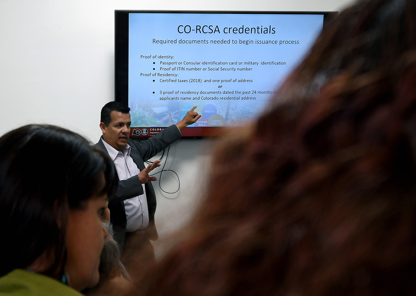 A DMV Team Member gives a presentation