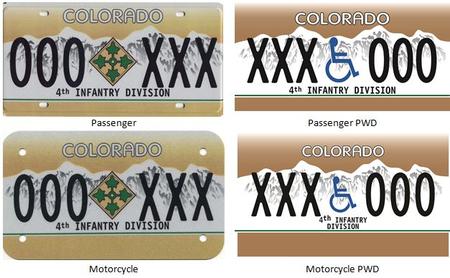 4th Infantry Division Military License Plate