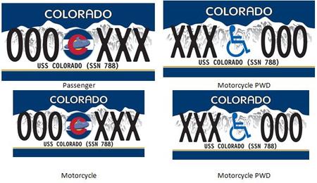 USS Colorado License Plate