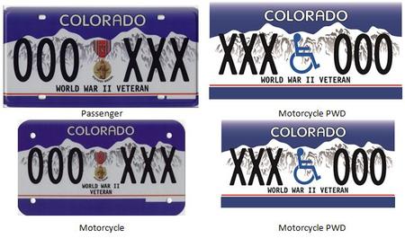 World War II Veteran License Plate