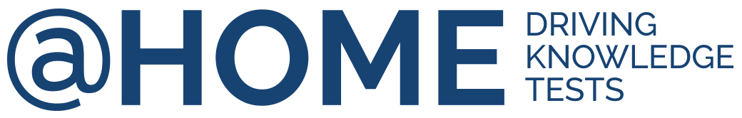 Logo - at sign next to HOME word, followed by Driving Knowledge Tests