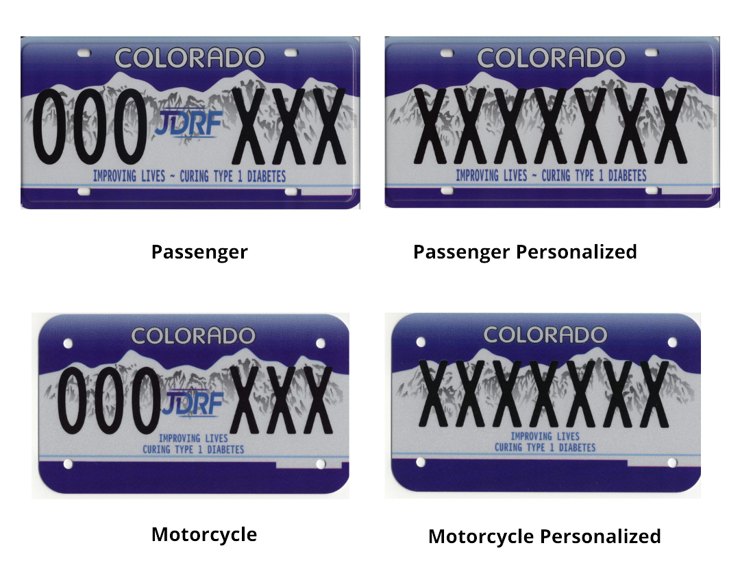 Juvenile Diabetes Research Foundation license plate image